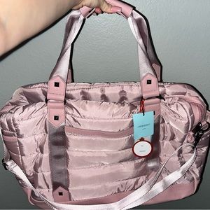 Cynthia Rowley Channel Duffel with Faux Fur Pouch (PINK)